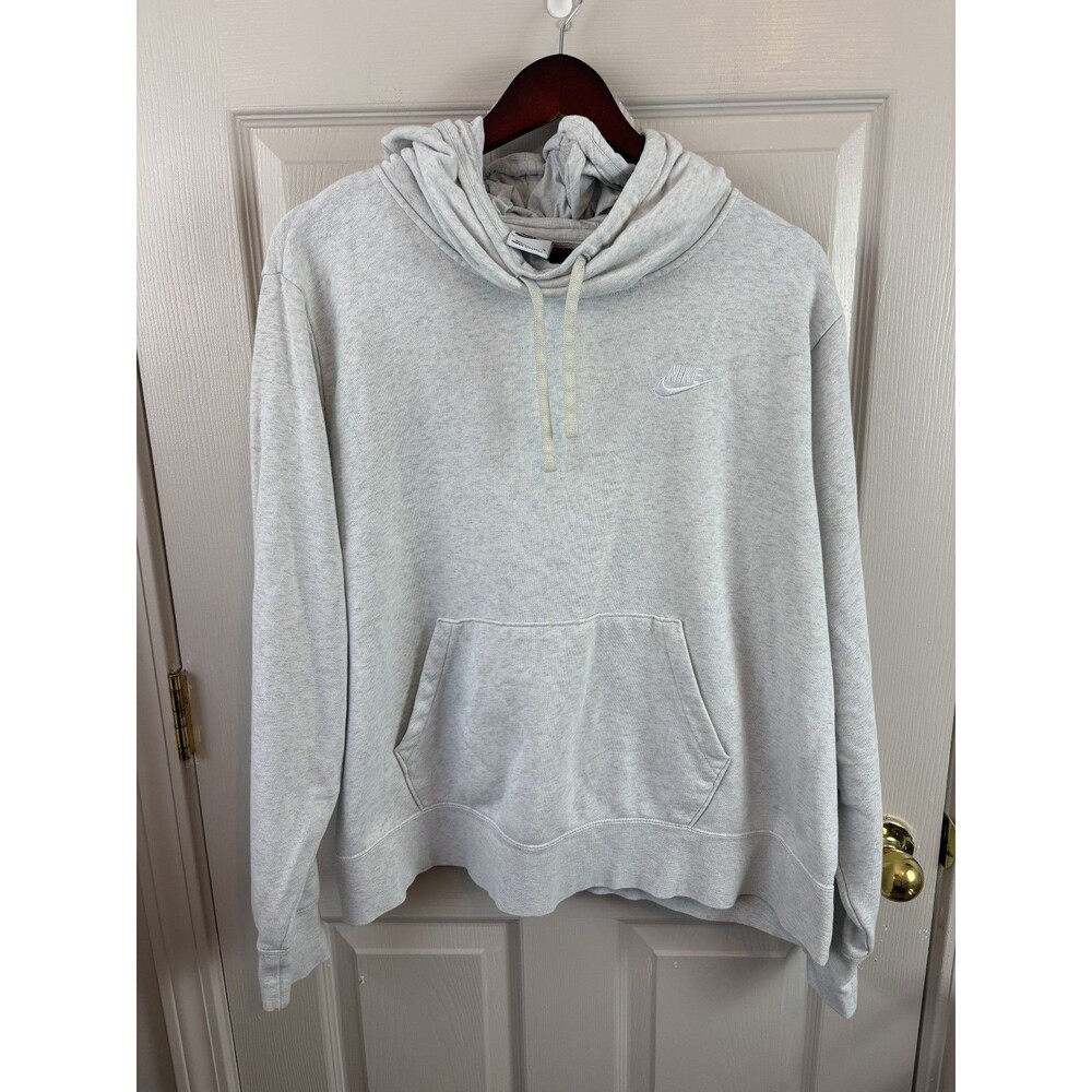 Nike Sweatshirt Hoodie 1X Plus Size Ash Color Nike Embroidered Logo